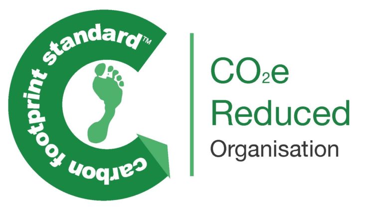 Logo featuring a green 