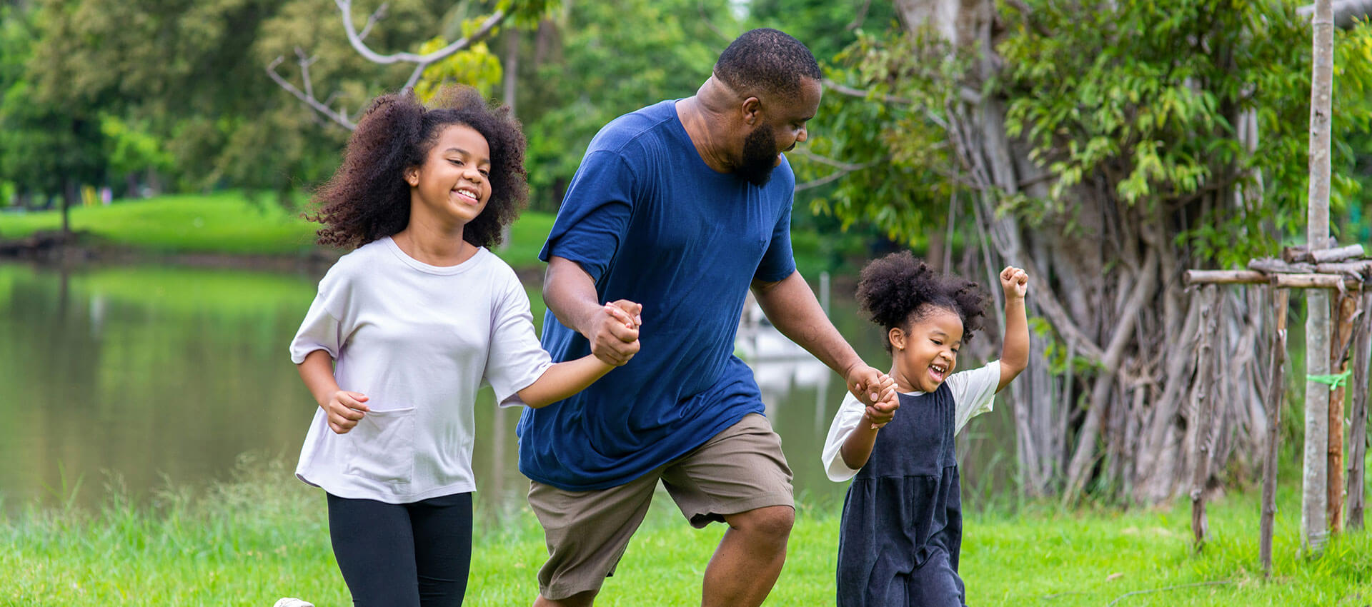 family having fun