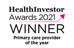 Awards logo with text stating, 